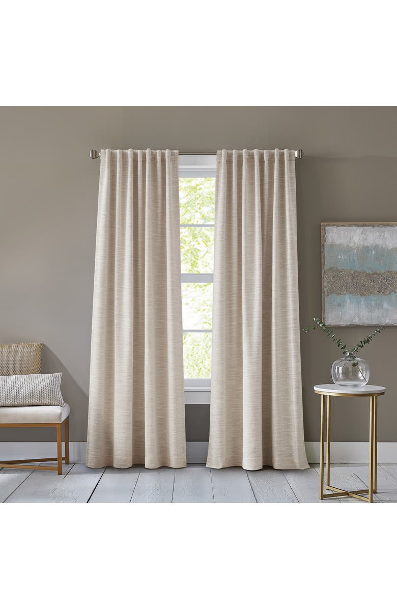 DKNY Bennett Set of 2 Blackout Curtain Panels, Alternate, color, Linen