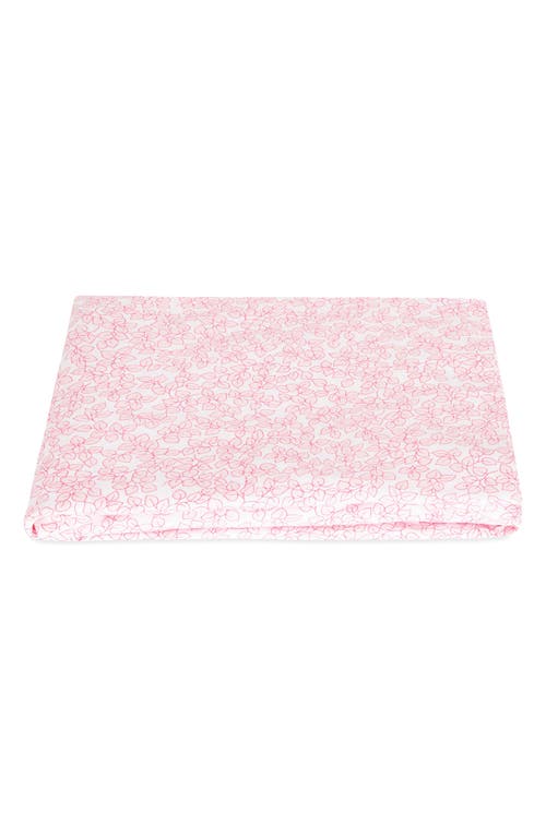 Matouk Margot 500 Thread Count Cotton Percale Fitted Sheet In Pink