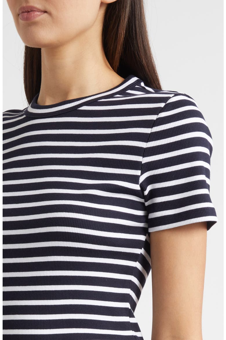 Pruitt Stripe Stretch Cotton T-Shirt, Alternate, color, NAVY WHITE