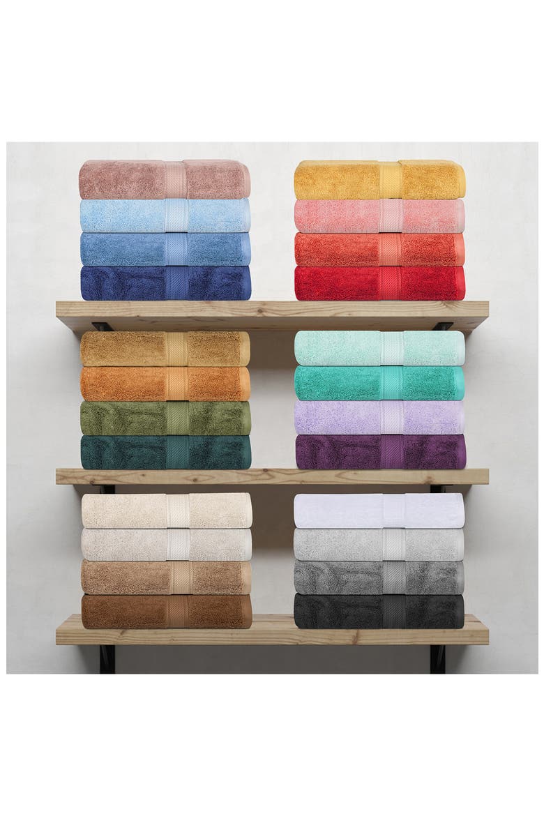 Egyptian Cotton 10-Piece Towel Set, Alternate, color, CORAL
