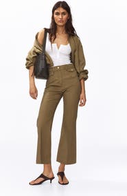 H&M Flared Ankle-length Trousers