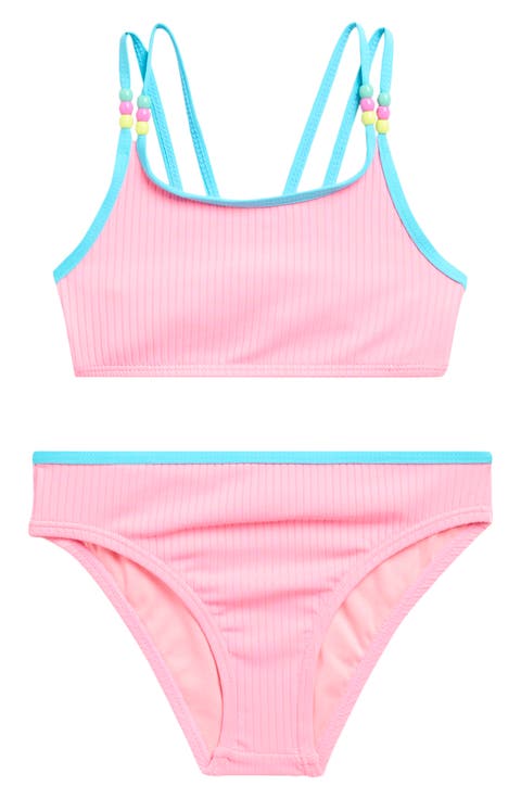 Kids' Beaded Two-Piece Bikini Swimsuit (Big Kid)