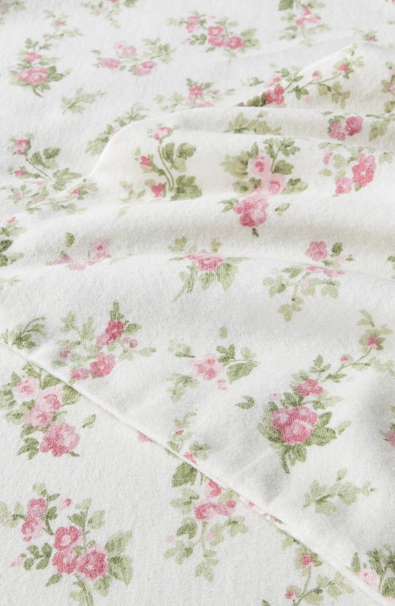 Laura Ashley Aubrey Cotton Flannel Queen Sheet Set, Alternate, color, Pink