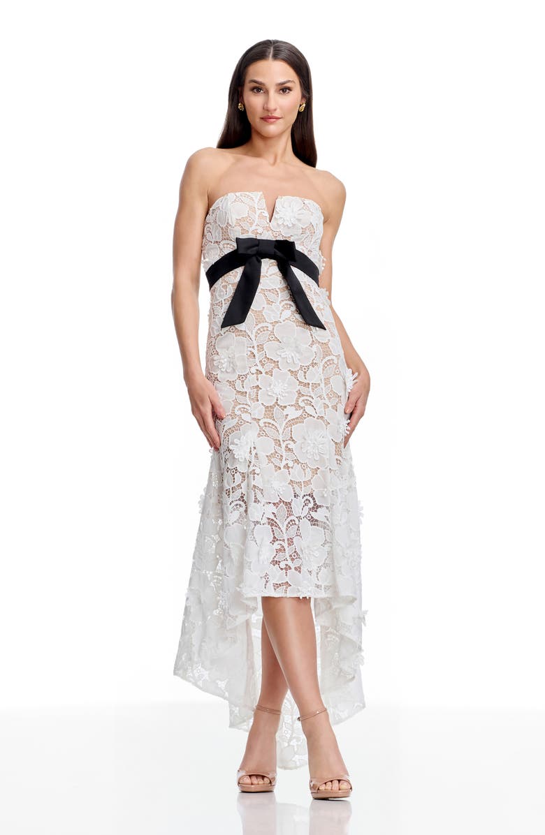 Dress the Population Lucia Floral Lace High-Low Cocktail Dress, Alternate, color,