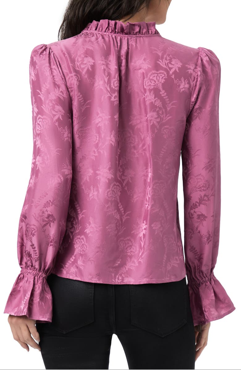 PAIGE Laurin Floral Silk Jacquard Blouse, Alternate, color, 