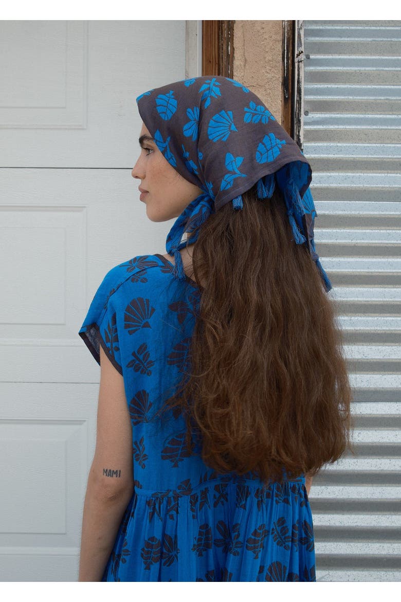 Oversized Tassel Bandana, Alternate, color, Azure