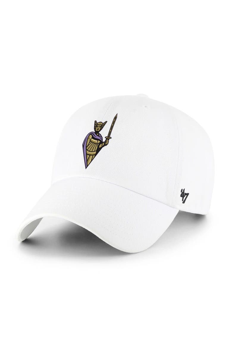 Unisex '47  White Golden State Valkyries Logo Clean Up Adjustable Hat, Main, color, White