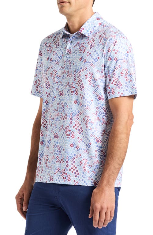 Robert Graham Watkins Geo Print Polo In Blue