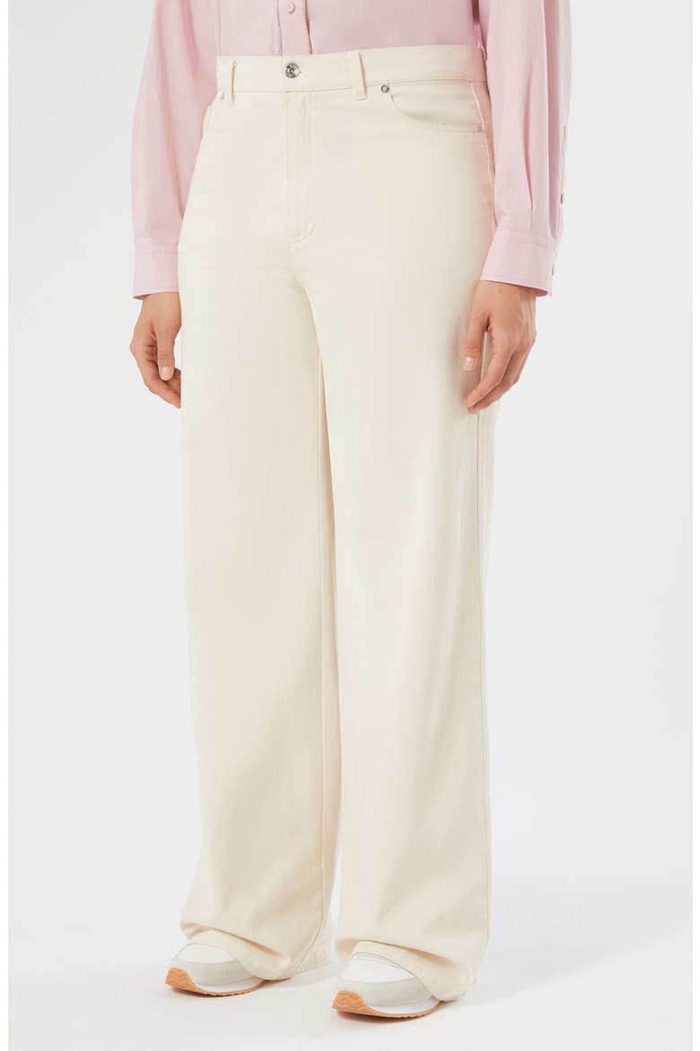 Sport Collection Wide Leg Jeans, Main, color, MILK
