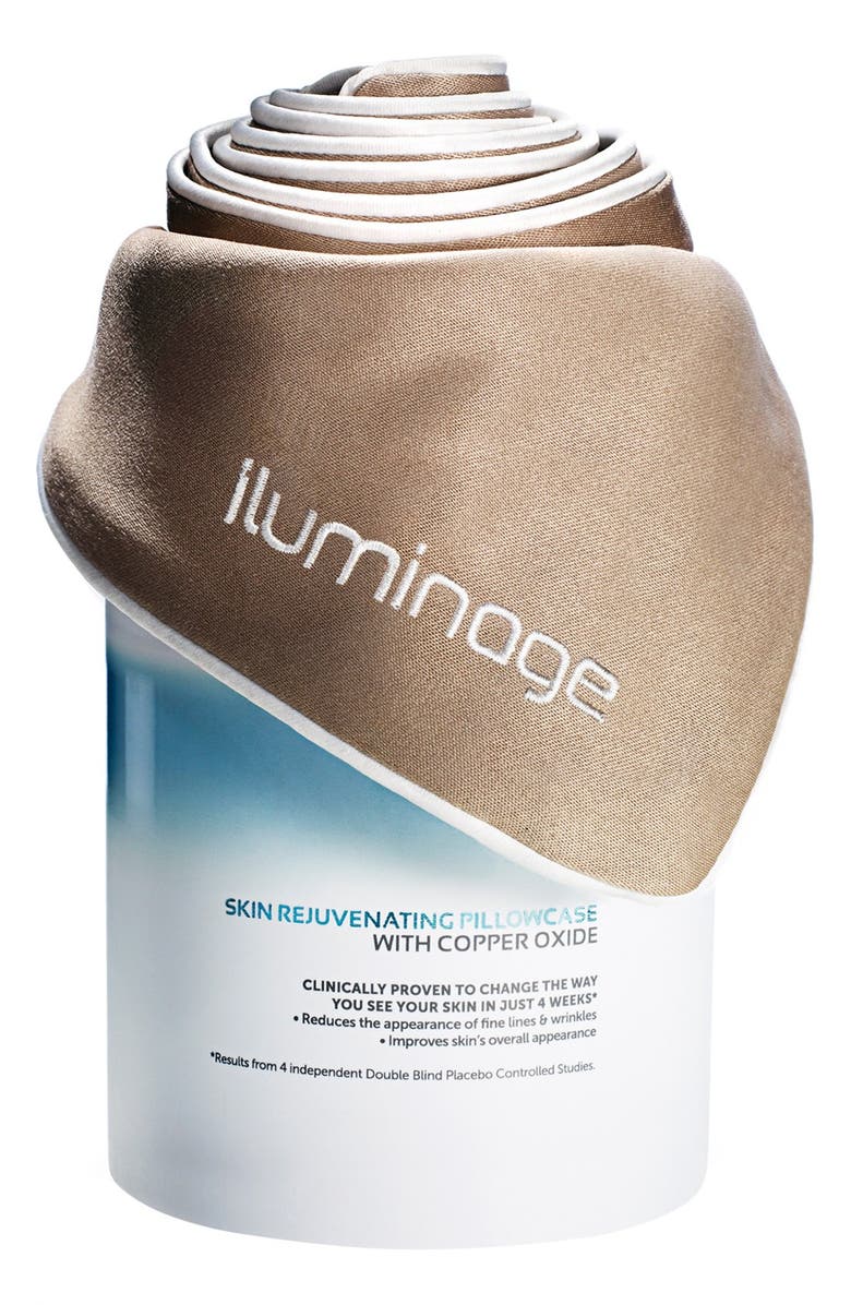iluminage Skin Rejuvenating Pillowcase, Alternate, color, Beige