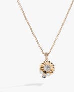Alex and Ani Sunflower & Bee Pendant Necklace