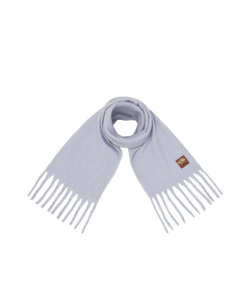 Cosy Blue Boucle Scarf