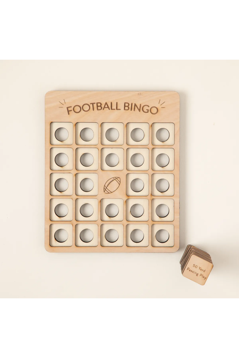 Football Bingo Set of 2 by Woodtech, Alternate, color, Beige