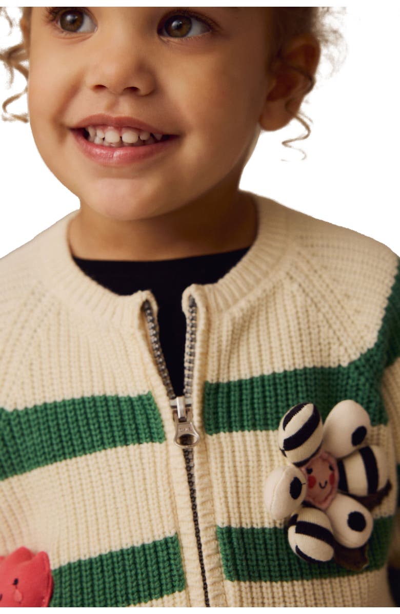 NEXT Kids' Tulip Appliqué Zip Sweater, Alternate, color, 