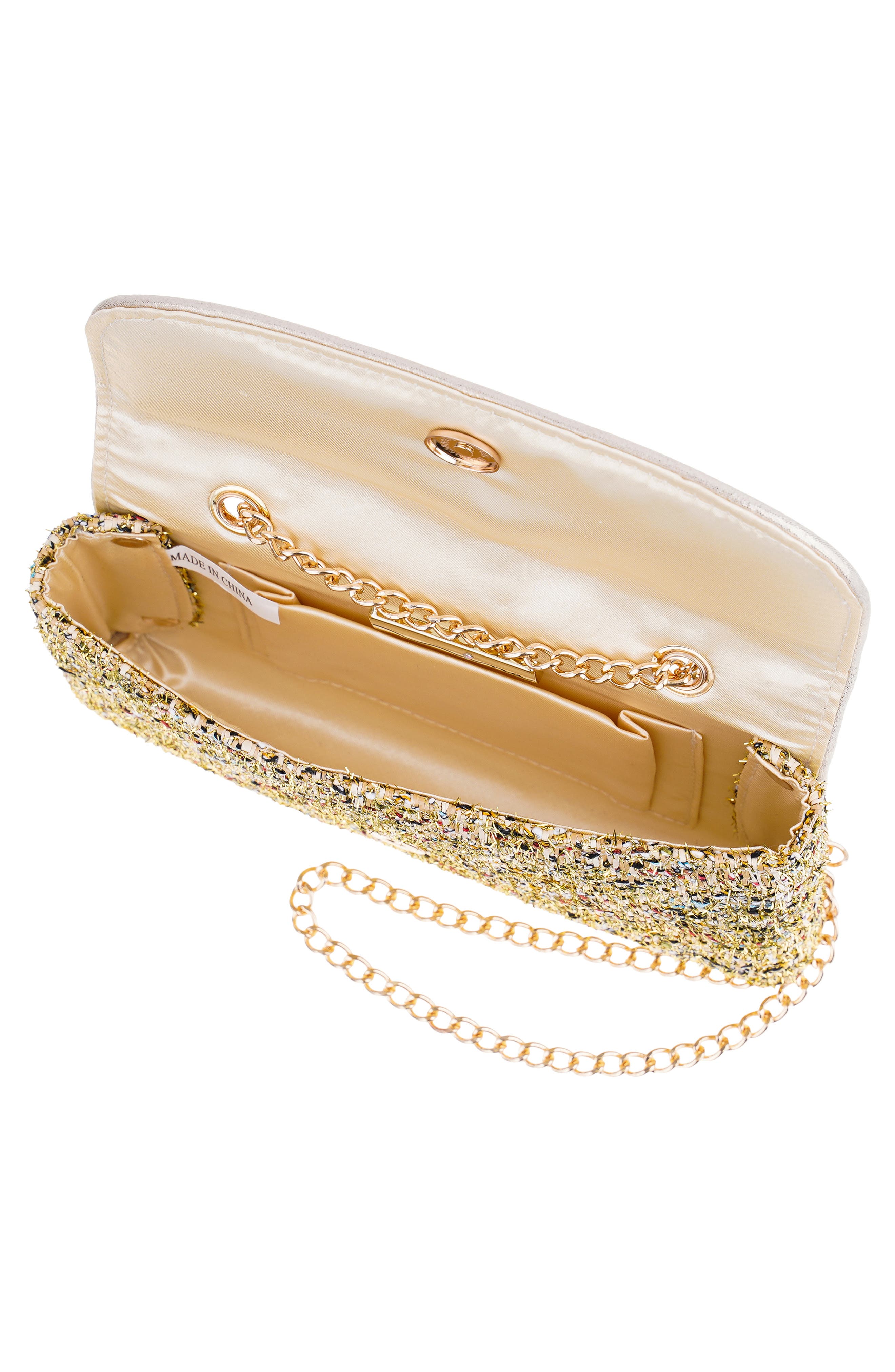 Cerise Textured Clutch, Alternate, color, GOLD MULTI