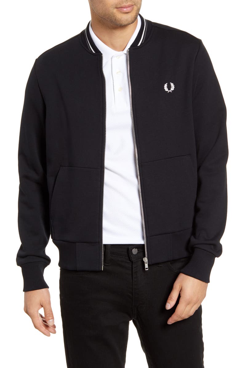 Fred Perry Fleece Track Jacket, Main, color, 