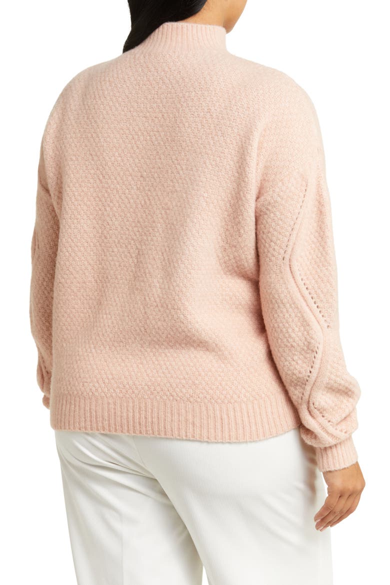 Textured Oversize Sweater, Alternate, color, BLUSH