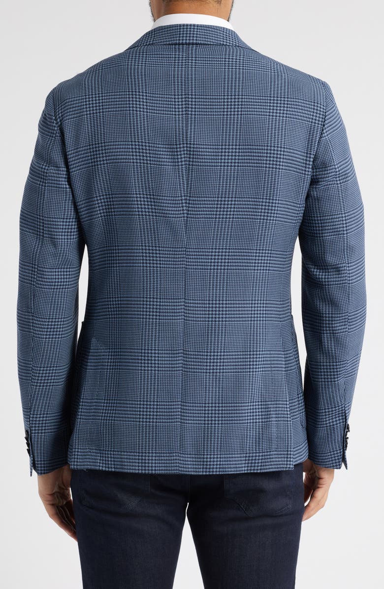 BOSS Hanry Slim Fit Blue Glen Check Stretch Wool Sport Coat, Alternate, color, Medium Blue