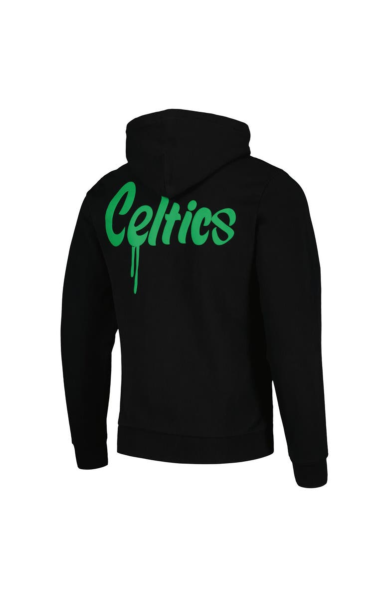 FISLL Unisex FISLL Black Boston Celtics Reflective Metallic Pullover Hoodie, Alternate, color,