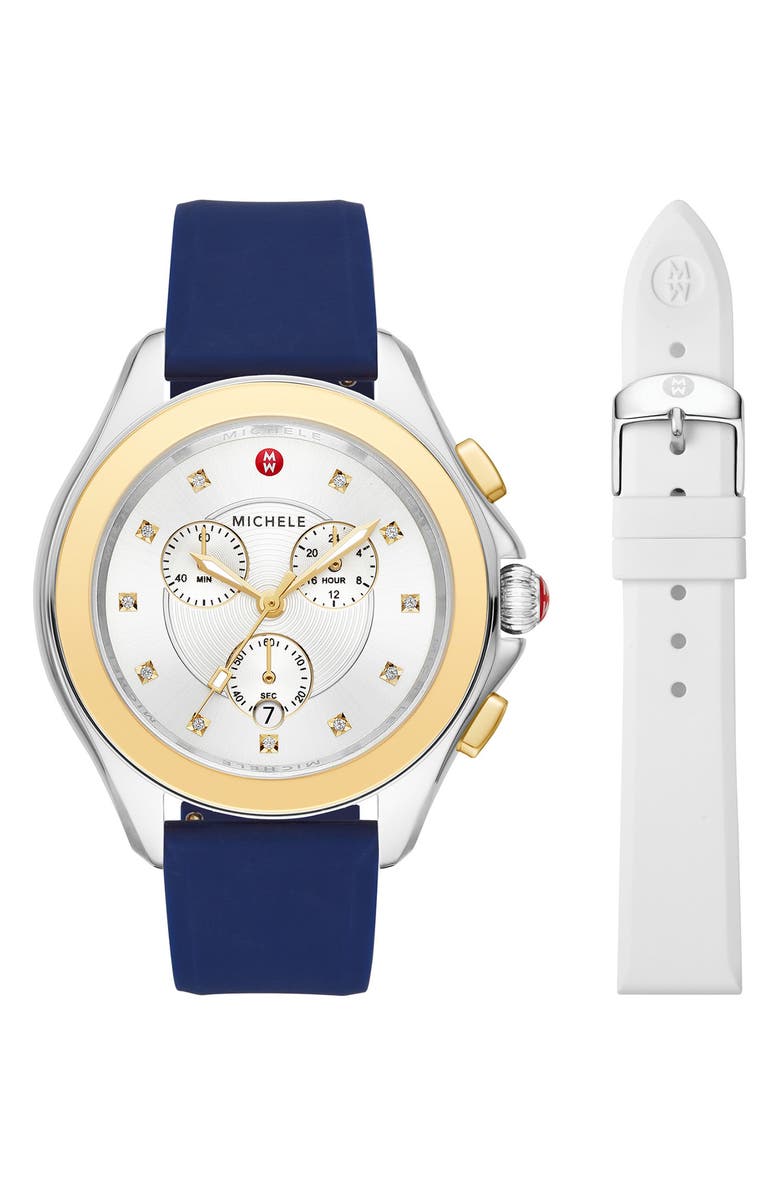 MICHELE Women's Cape Two-Tone Watch Gift Set, 38mm, Main, color,