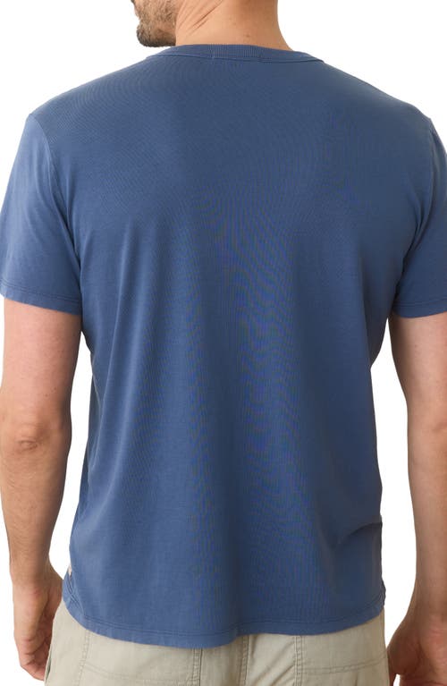 Marine Layer Signature Sea Change Crew Tee Vintage Indigo In Blue