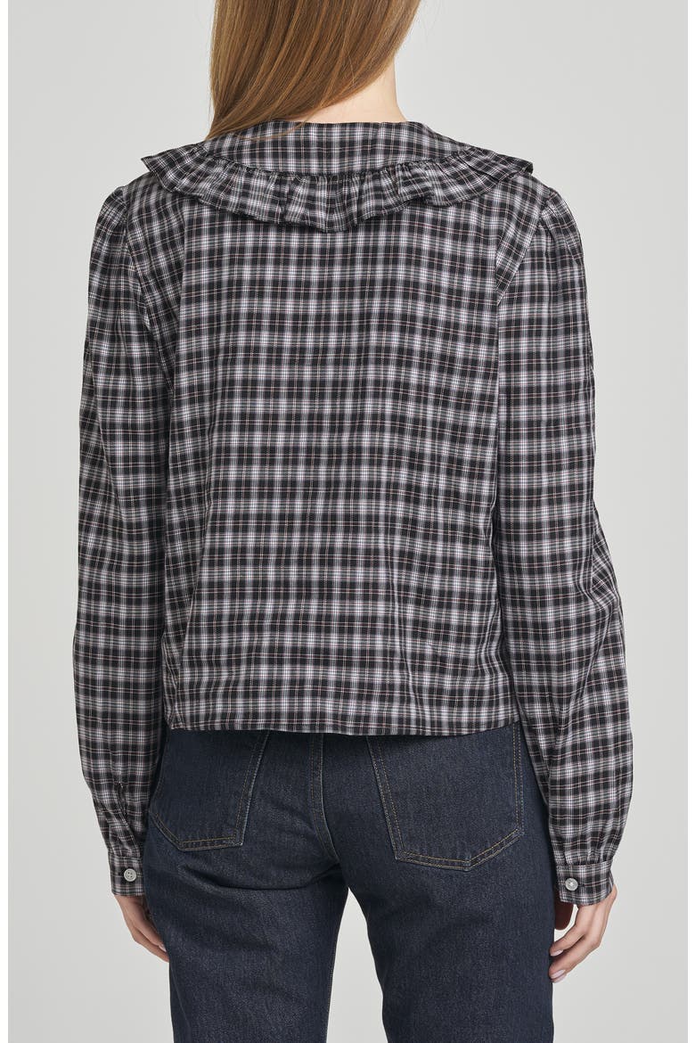 Dorothy Collared Shirt, Alternate, color, BLACK PLAID