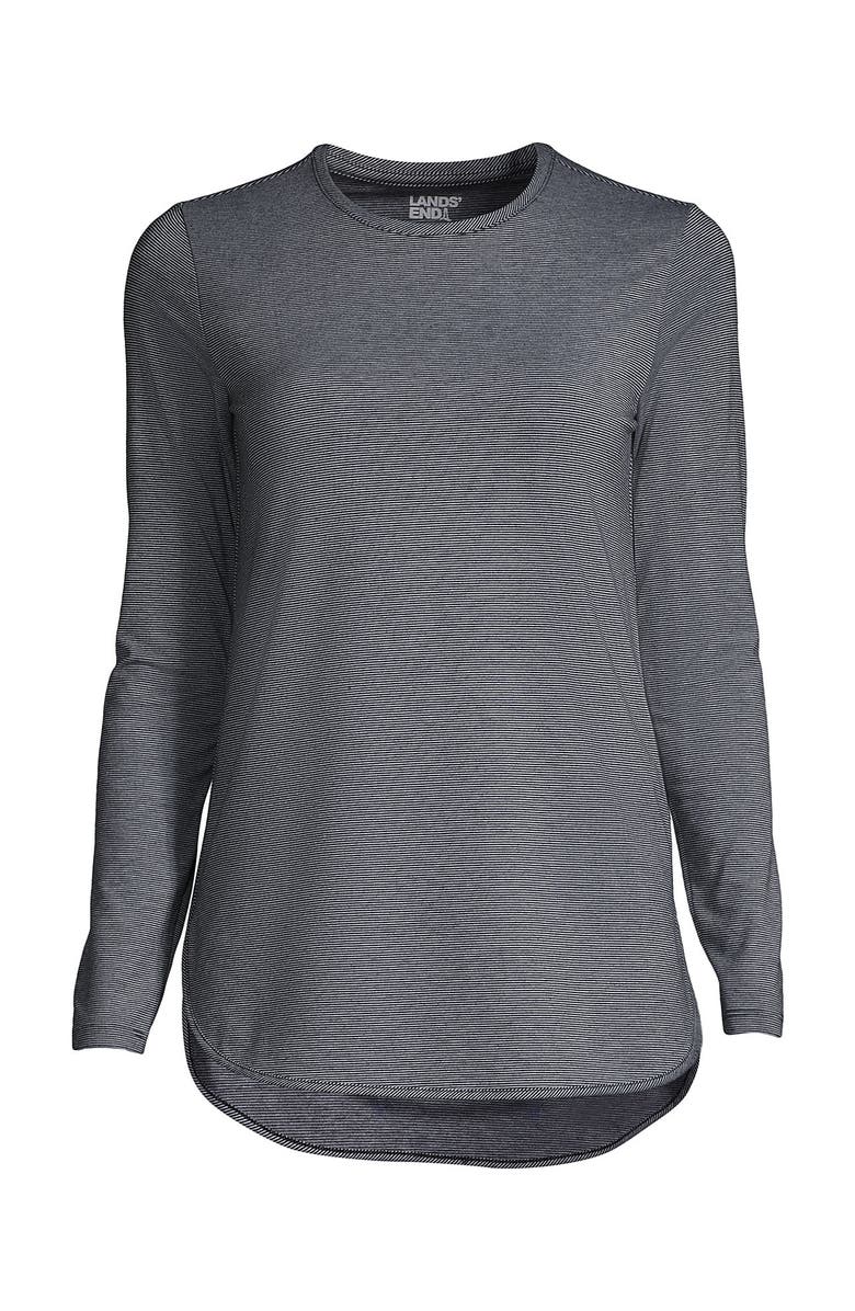 Lands' End Moisture Wicking UPF Sun Long Sleeve Tunic Top, Alternate, color,