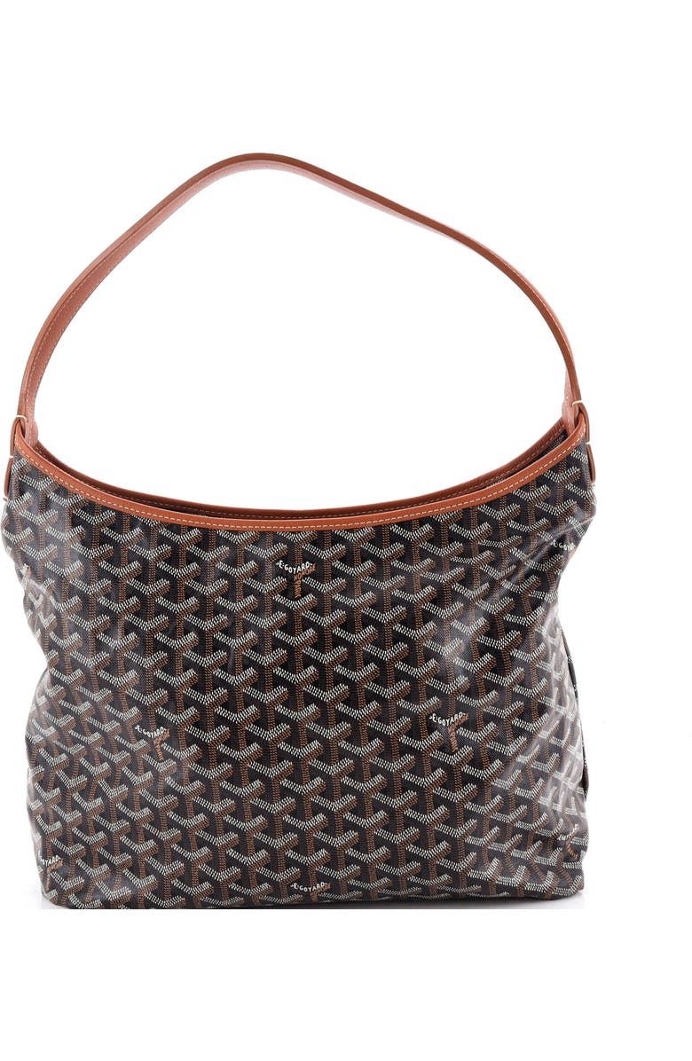 Pre-Owned Goyard Boheme Hobo Coated Canvas, Main, color, Brown