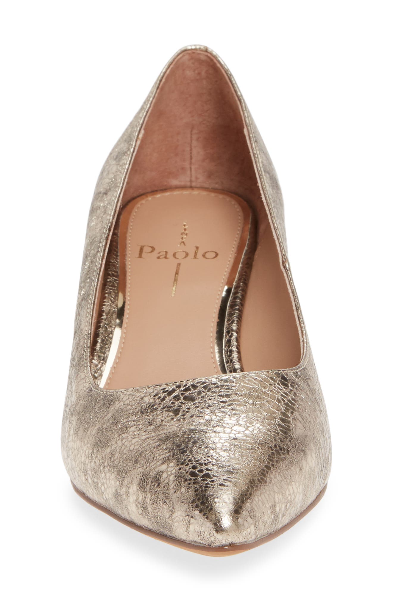 Linea Paolo Bardot Pump, Alternate, color, Gold Leather