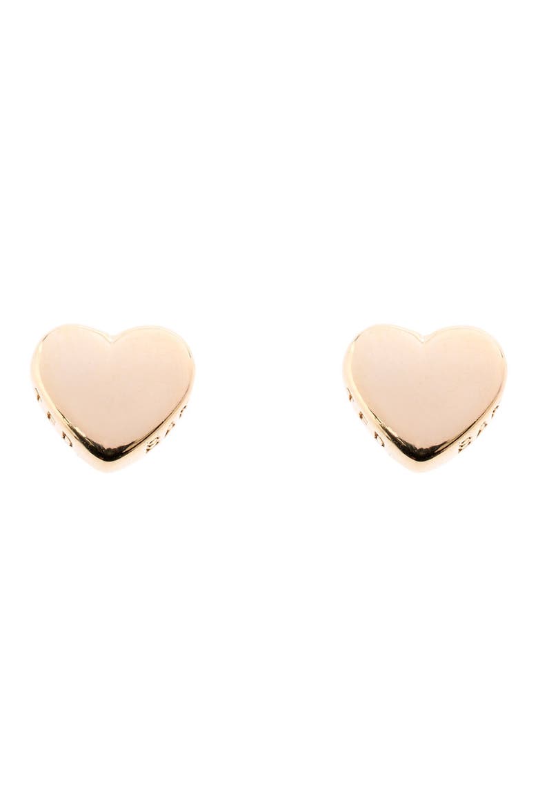 'Tiny Heart' Stud Earrings, Main, color, SILVER