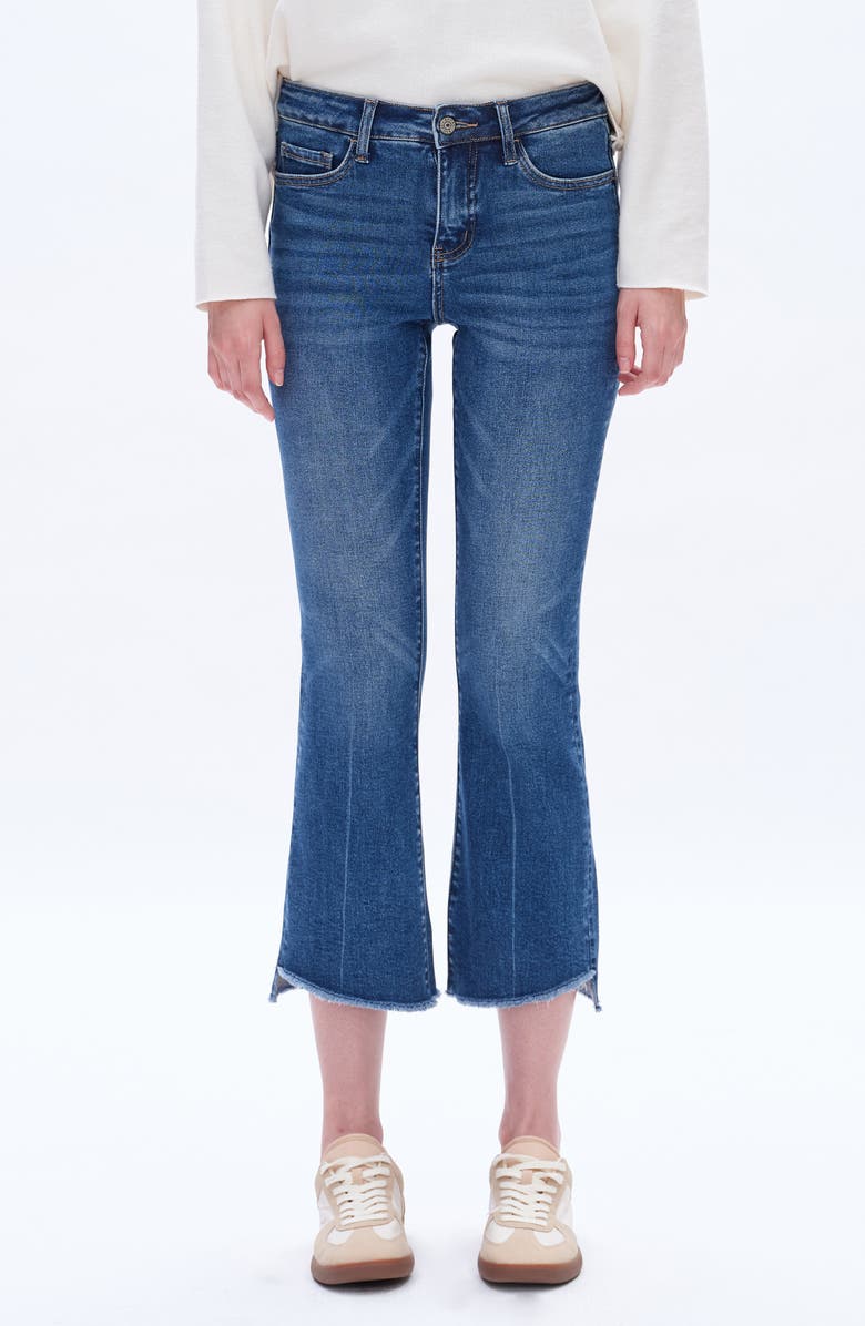 Bayeas High Waist Step Hem Ankle Jeans, Main, color, 