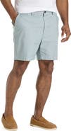 Oak Hill by DXL Big & Tall Chambray Flat-Front Shorts