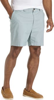 Oak Hill by DXL Big & Tall Chambray Flat-Front Shorts