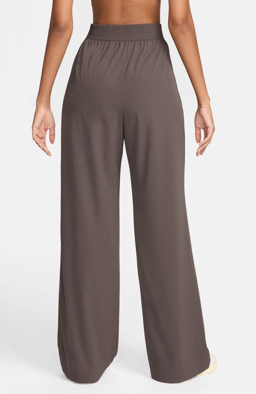 Nike Dri-fit High Waist Wide Leg Pants In Ironstone/ironstone
