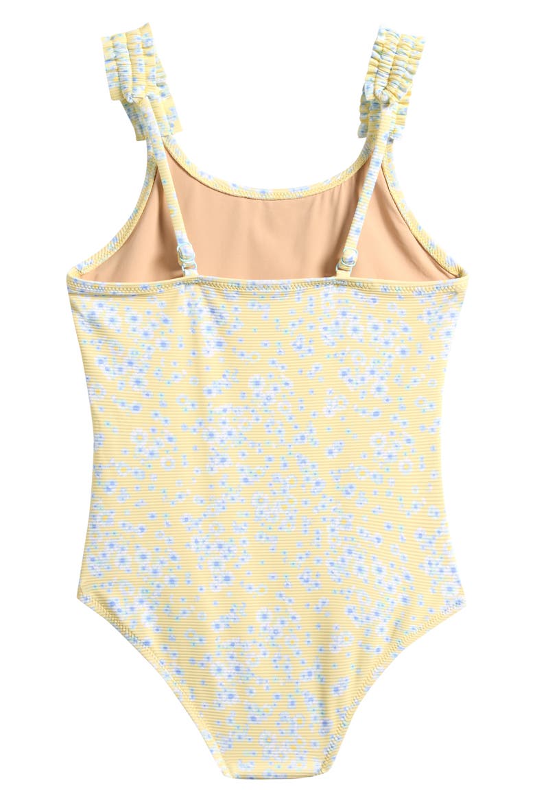 Kids' Butter Blooms One-Piece Swimsuit, Alternate, color, YELLOW
