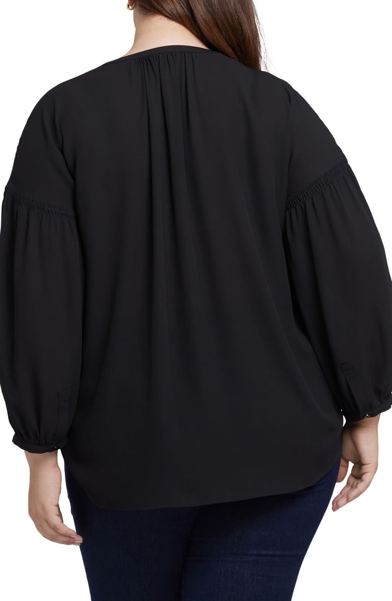 NYDJ Paulina Peasant Top, Alternate, color, Black