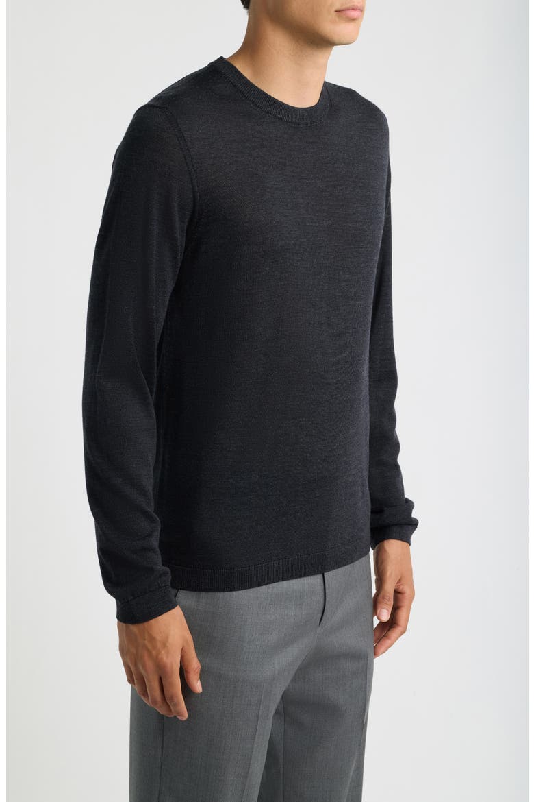 Wool & Silk Crewneck Sweater, Alternate, color, CHARCOAL
