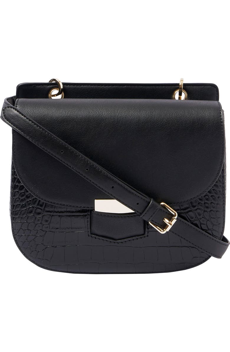 Urban Originals Darling Baby Croc Embossed Vegan Leather Crossbody Bag, Main, color,