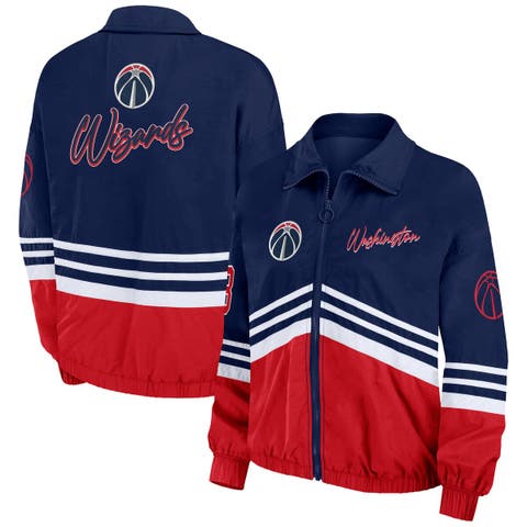 Women's WEAR by Erin Andrews Navy Washington Wizards Vintage Full-Zip Windbreaker