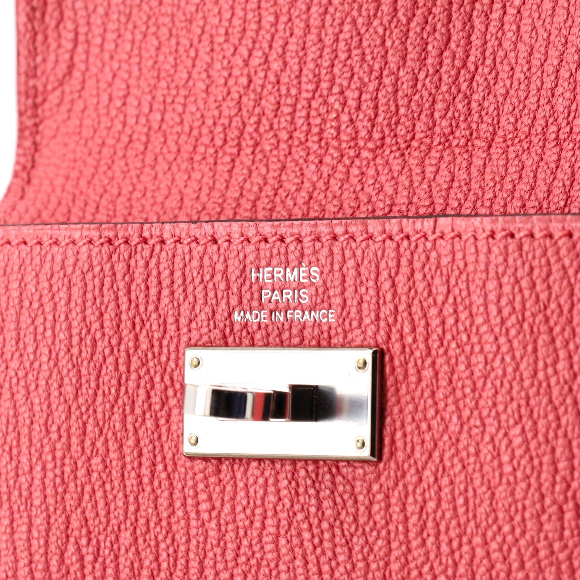 Kelly Pocket Compact Wallet Chevre Mysore, Alternate, color, Rose Azalee