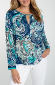 Liverpool Los Angeles Print Keyhole Top