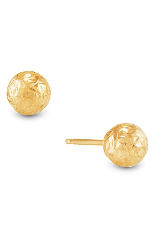 Frankie & Zoe Set Of 3 Cut Ball Stud & Hoop Earrings In Gold