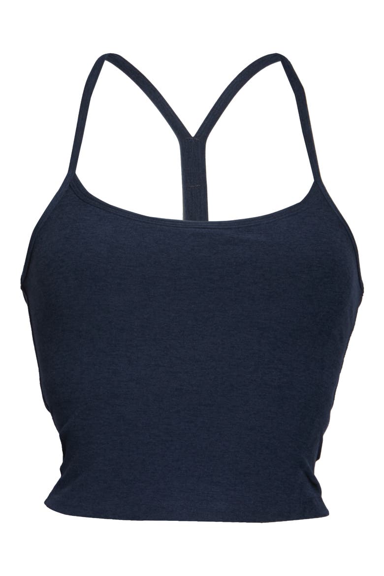 Space Dye Slim Racerback Crop Tank, Alternate, color, NOCTURNAL NAVY