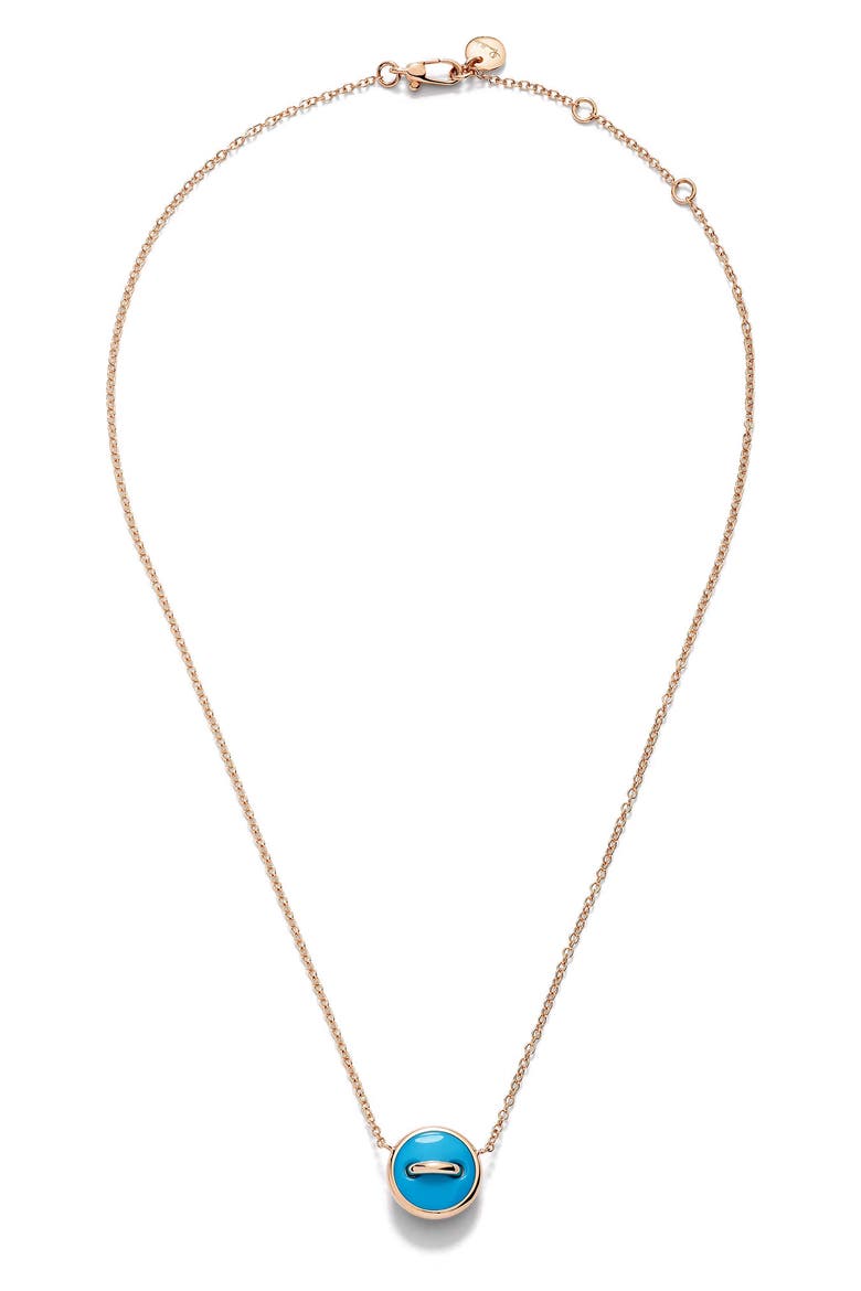 Pom Pom Dot Ring Necklace, Alternate, color, TURQUOISE