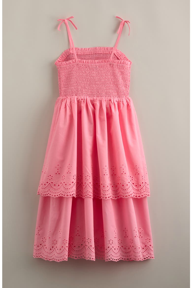 Kids' Eyelet Midi Dress, Alternate, color, PINK DRINK