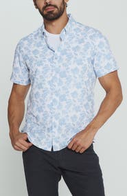 7 Diamonds Lucien Floral Short Sleeve Button-Up Shirt