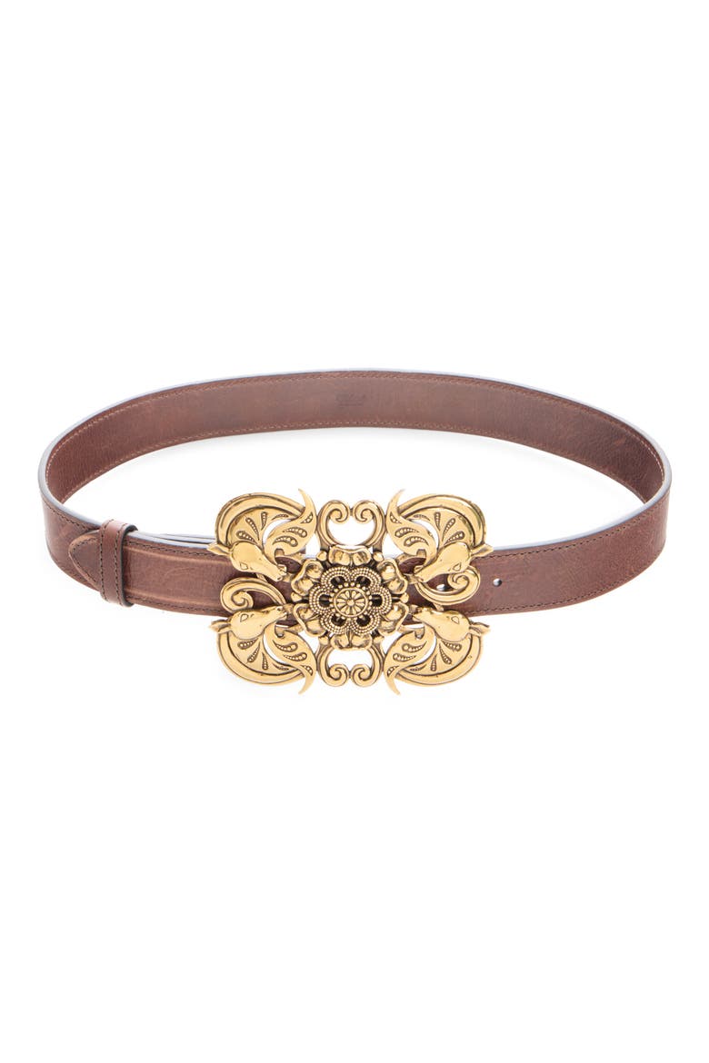 Modern Talisman Leather Belt, Main, color, AUTHENTIC BROWN