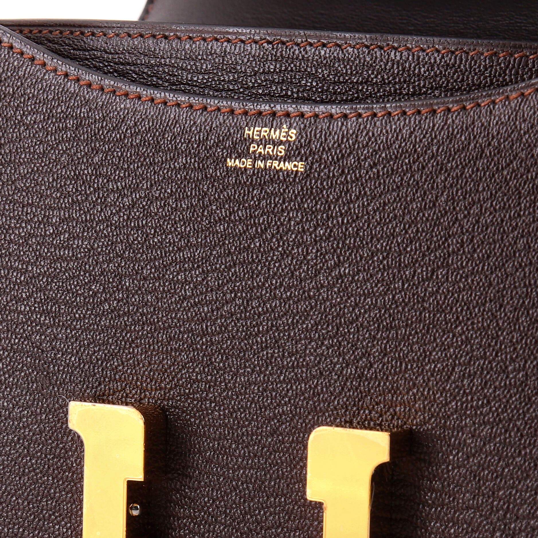 Pre-Owned Hermes Constance Bag Chevre Mysore 18, Alternate, color, Havane