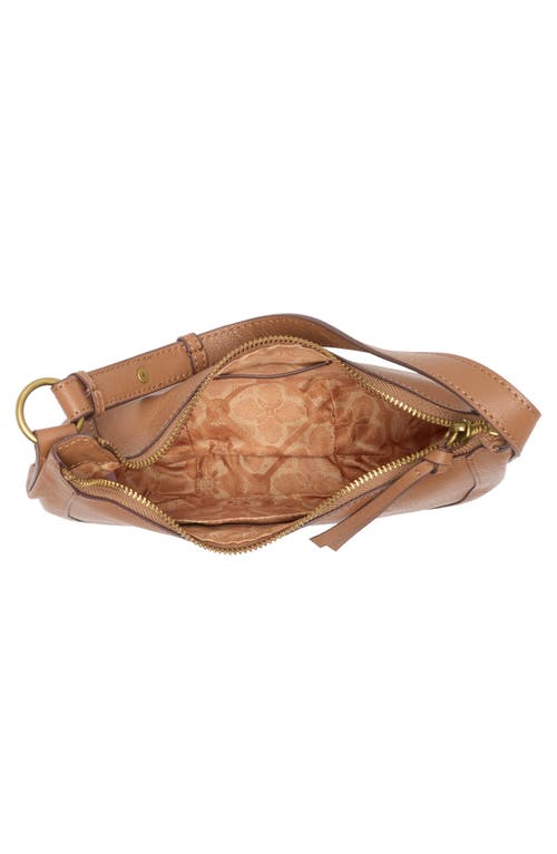 Shop Lucky Brand Ivla Mini Leather Shoulder Bag In Honey Tan