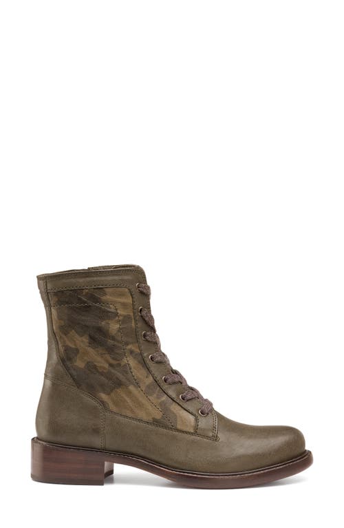 Trask Brett Combat Boot In Olive Camouflage Leather